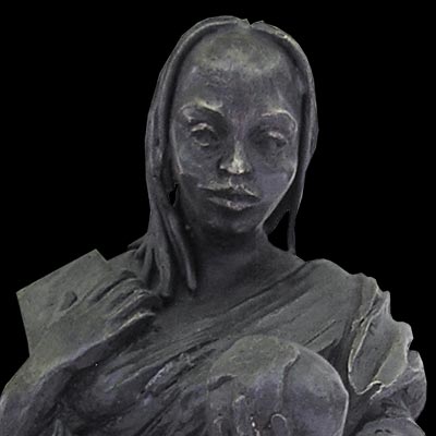 Statua Madame Africa - Bozzetto in bronzo