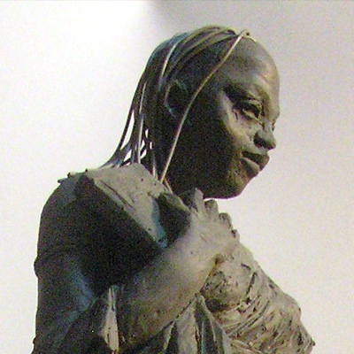 Statua Madame Africa - Bozzetto in creta