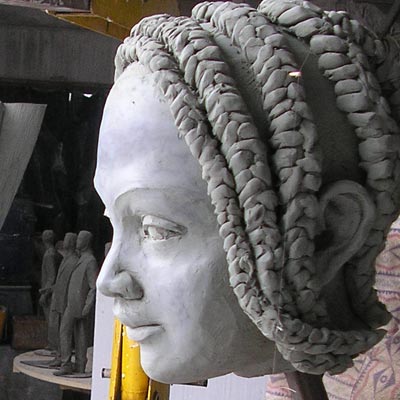 Ingrandimento in creta Statua Madame Africa